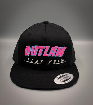 Outlaw Boat Krew Neon Black Hat